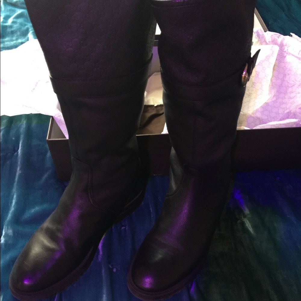 Gucci leather riding boots
